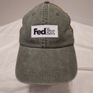 FedEx Adjustable Trucker mesh back hat green
